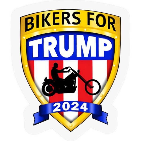 Bikers For Trump 2024 American Stickers-image