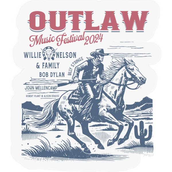 Outlaw Music Festival 2024 Stickers, Willie & Family Summer Tour Stickers-image