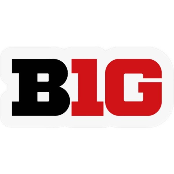 Big Ten Logo- Wisconsin Colors Stickers-image