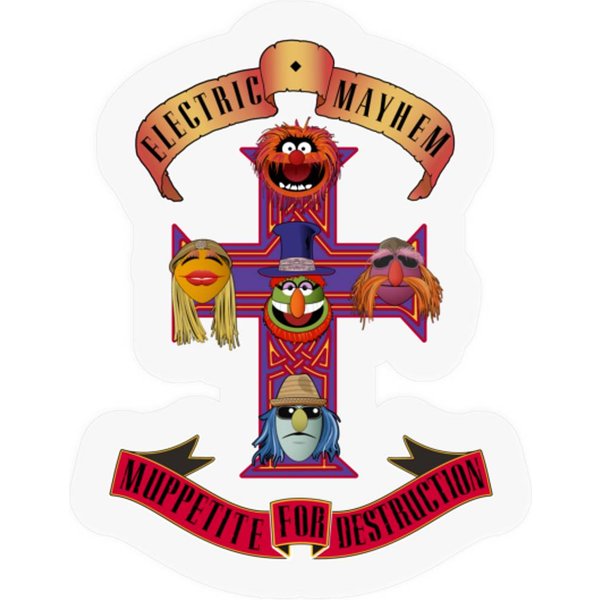 Muppetite For Destruction Stickers-image