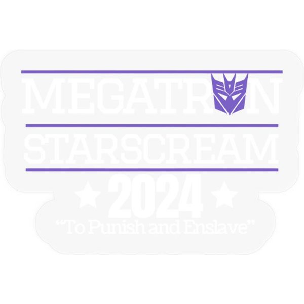 Megatron Starscream 2024 Stickers, Transformers, Decepticons, Funny Poltical Stickers-image