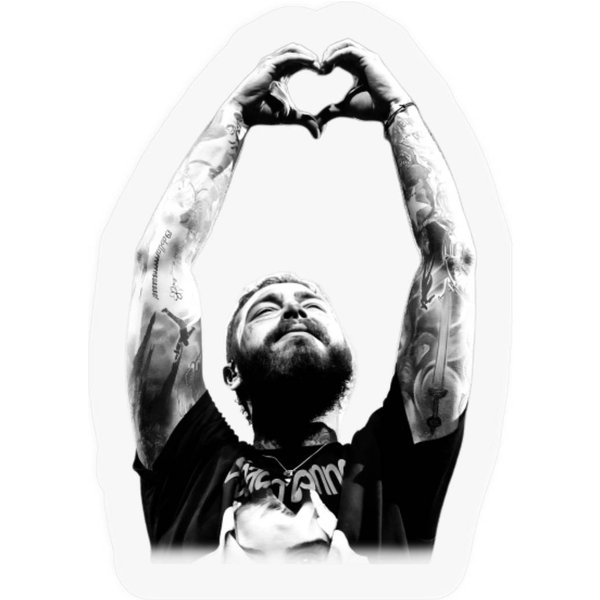 Post Malone Music Rap Vintage Graphic Stickers-image
