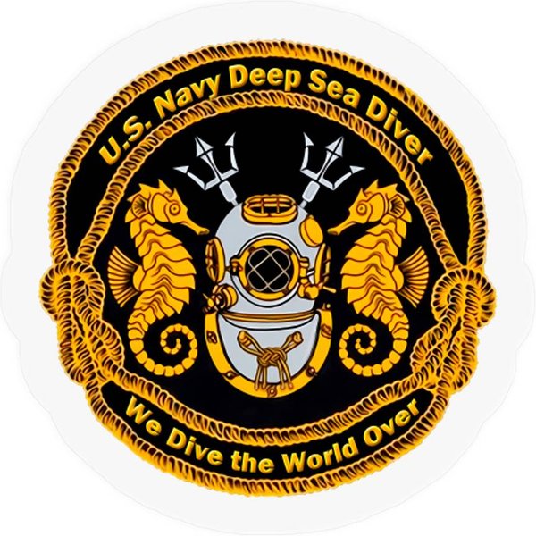 Navy Deep Sea Diver Stickers-image