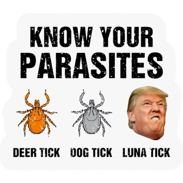 Know Your Parasites Sticker - Deer Tick, Dog Tick, Luna Tick-image