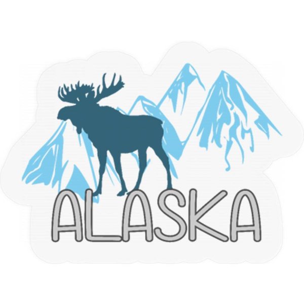 Alaska Travel Mountain Sticker-image