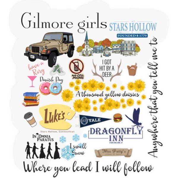 Gilmore Girls Collection Stickers, Gilmore Girls Stars Hollow Stickers-image