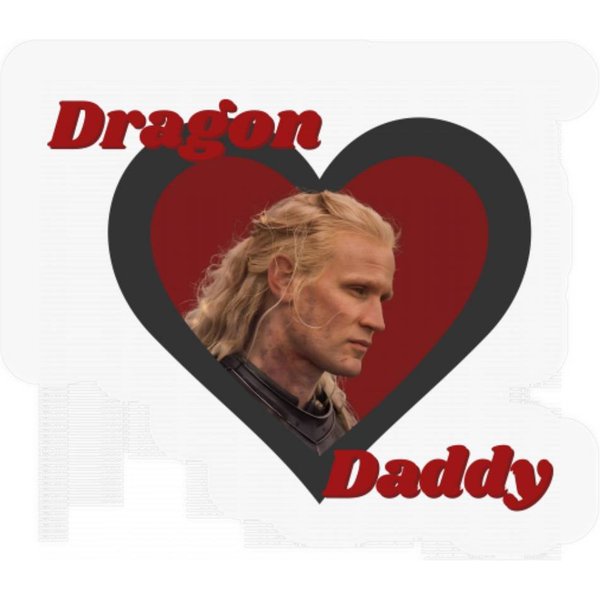 Aemond Or Daemon "Dragon Daddy" Unisex Stickers, Dragon-image