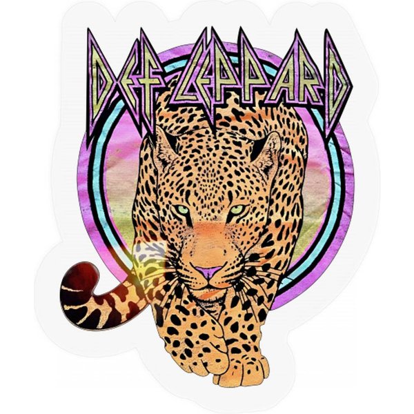 80S Rock Band Stickers - Leppard Design-image