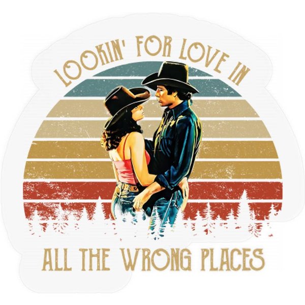 Bud And Sissy Looking For Love In All The Wrong Places Vintage Stickers-image
