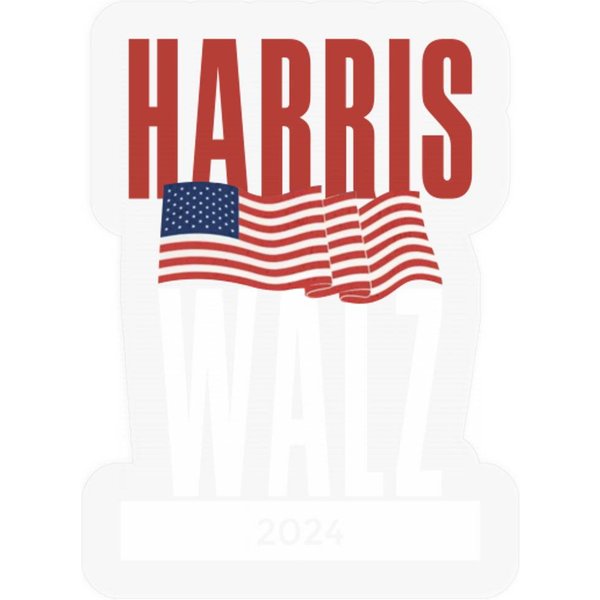 2024 Campaign Stickers: Walz And Harris-image