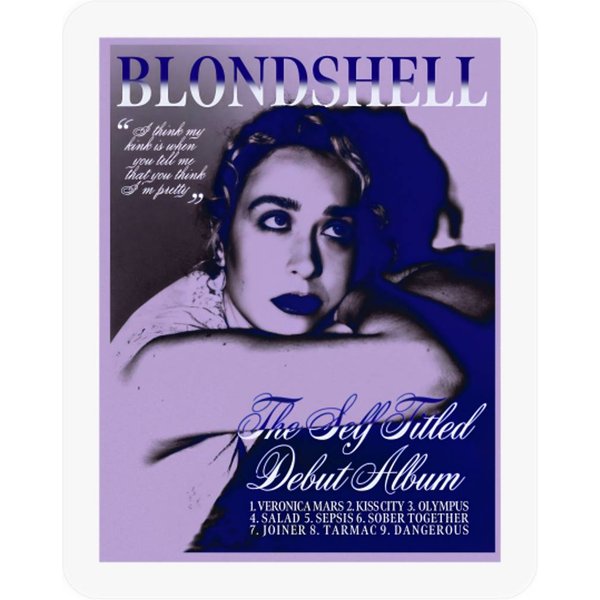 Blondshell Album Design Sticker Built Wild Mountain Stickers-image