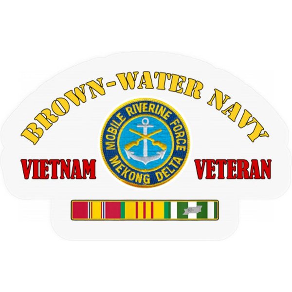 Brown-Water Navy Vietnam Veteran Father Day Stickers-image