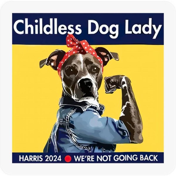 Harris 2024 Stickers | Childless Dog Lady | Kamala Harris Campaign-image