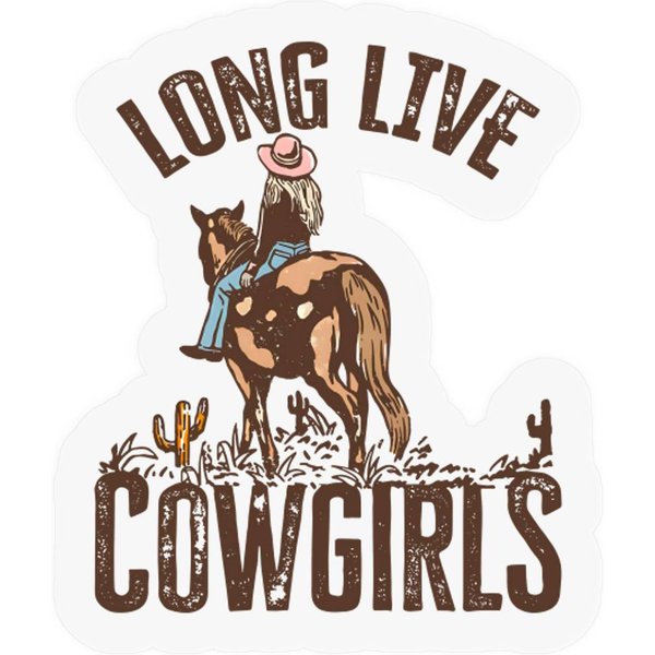 Long Live Cowgirls Desert Stickers-image