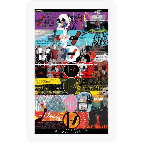 Pilotss Band Collage, Clancy 2024 World Tour, Concert Merch, Tyler Joseph, Josh Dun Stickers-image