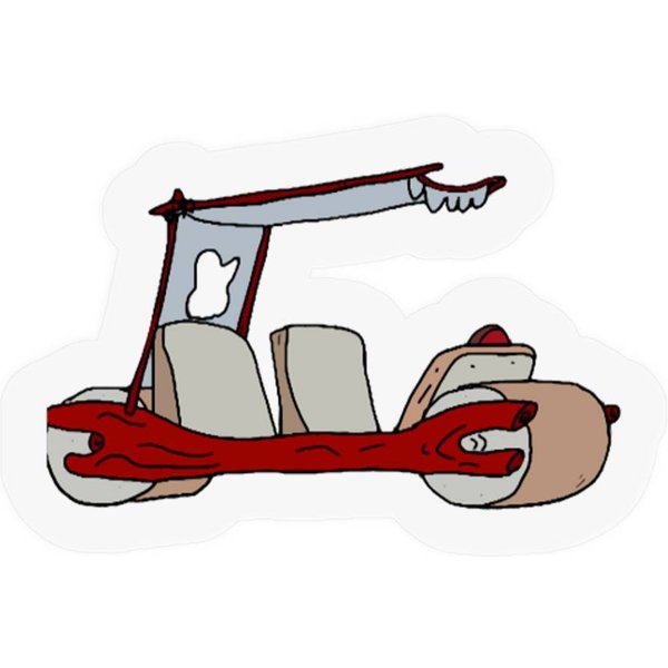 Redrawn Flintstones Car Stickers-image
