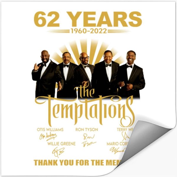 The Temptations 62Th Anniversary 1960 2022 Stickers-image