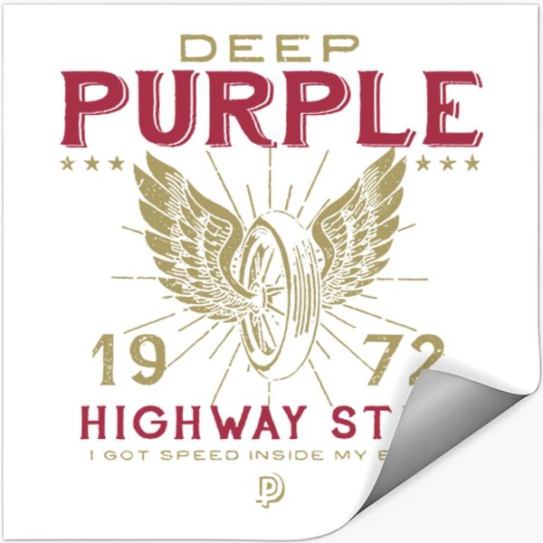 1972 Deep Purple Highway Star , Deep Purple Sticker, Vintage Style Stickers-image