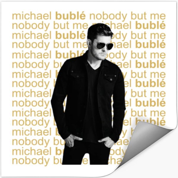 Vintage Michael Buble Stickers, Michael Buble Higher Tour Stickers-image