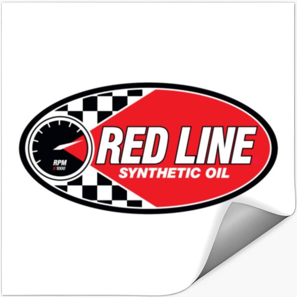Red Line Oil Stickers-image