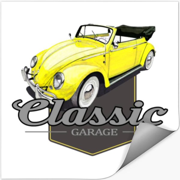 Classic Garage Beetle Stickers-image