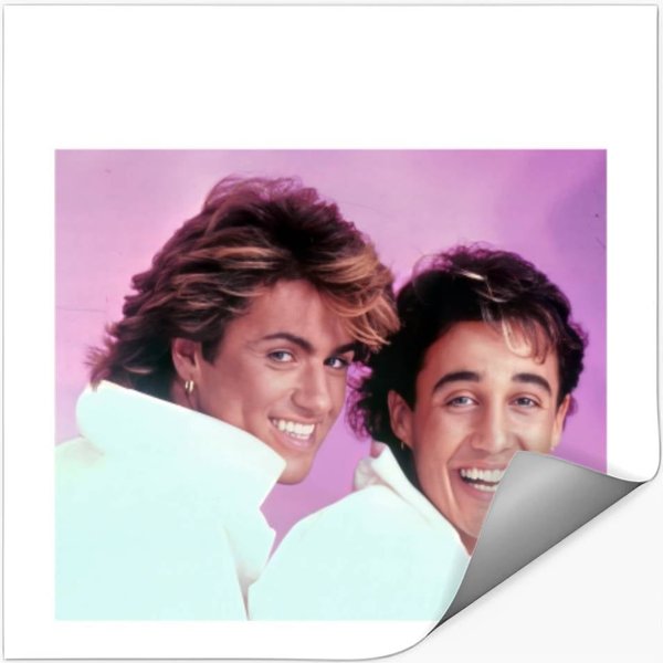 Wham! Stickers 80'S George Michael Vibes, George Michael And Andrew Ridgeley Stickers-image