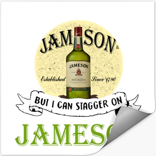 I Can T Walk On Water But I Can Stagger On Jameson Irish Whiskey Stickers-image