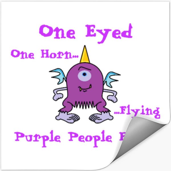 Purple People Eater Stickers-image