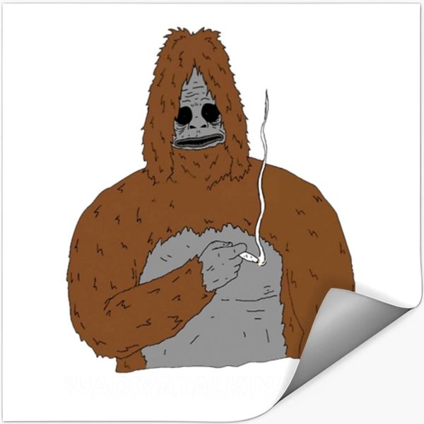 Sassy Big Lez Show Smokin' Monkey Stickers-image