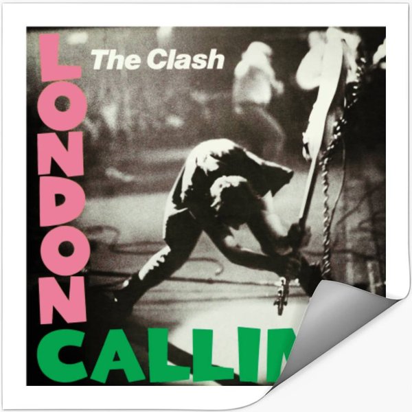 The Clash Stickers London Calling Mens Black Punk-image