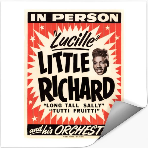 Little Richard — Vintage Rock And Roll Concert Poster Classic Stickers Stickers-image