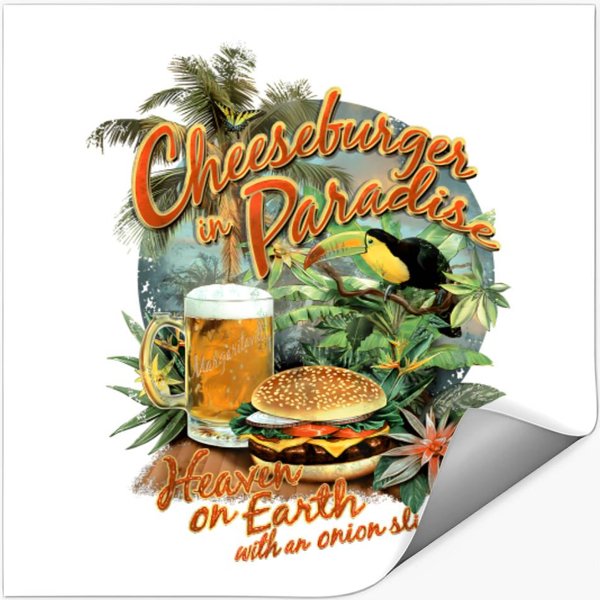 Cheeseburger In Paradise-Heaven On Earth Stickers-image