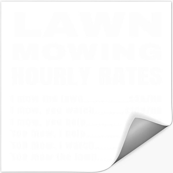 Lawn Mowing Hourly Rates Price List Funny Mow Stickers-image