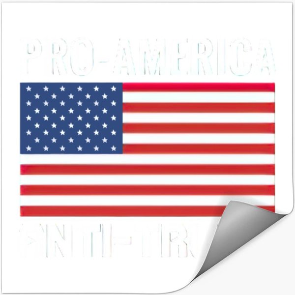 "Pro America, Anti Trump" B/W "Trump Is A Traitor" Stickers-image