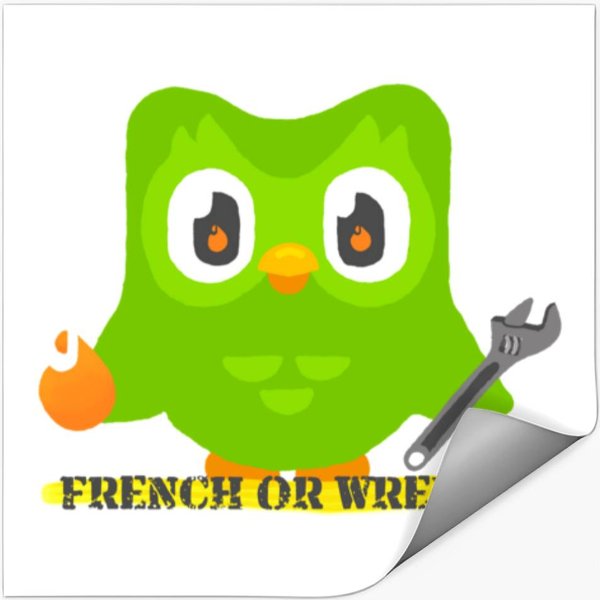 Duolingo French Or Wrenchfunny Stickers-image