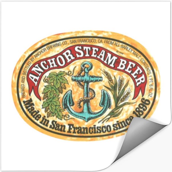 Classic Vintage Anchor Premium Steam Beer Classic Stickers-image