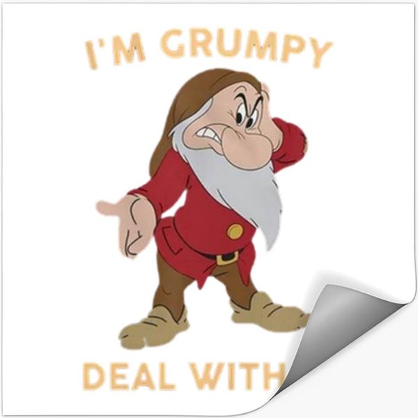 I'm Grumpy Deal With It Stickers-image