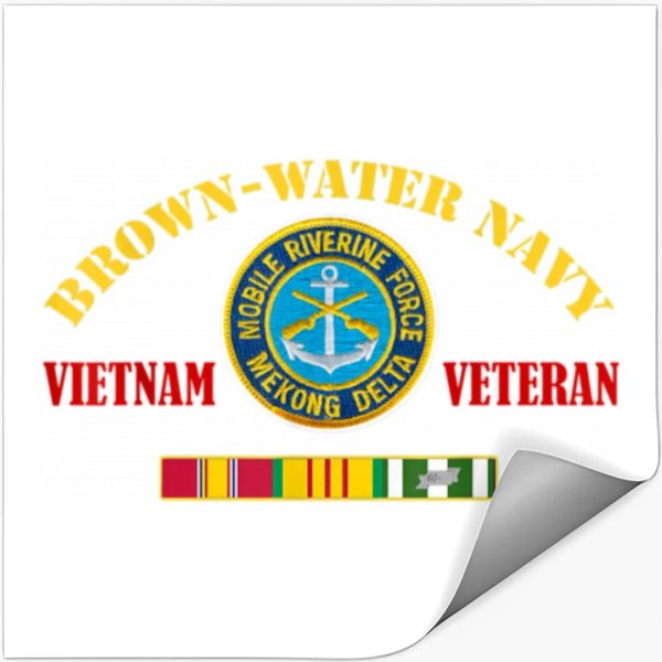 Brown-Water Navy Vietnam Veteran Father Day Stickers-image