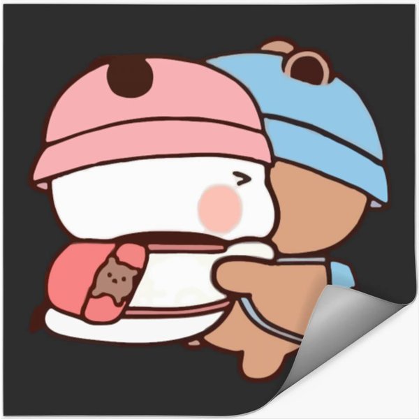 Bear And Panda Bubu Dudu Balloon Stickers-image