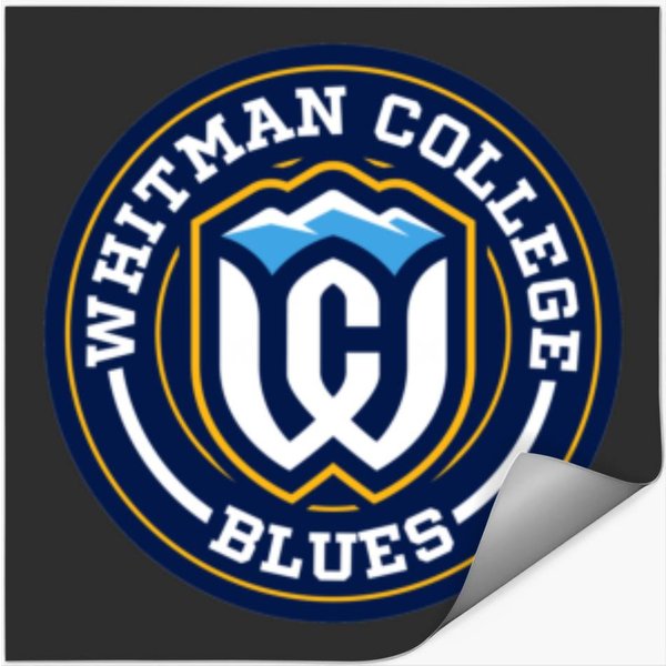 Blues - Whitman College Circle Stickers-image