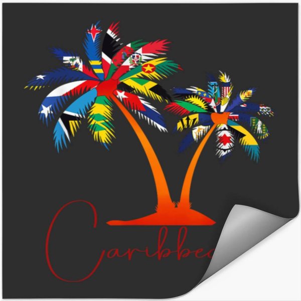 Caribbean Islands Flags, Caribbean Sea Tour 2024 Stickers-image