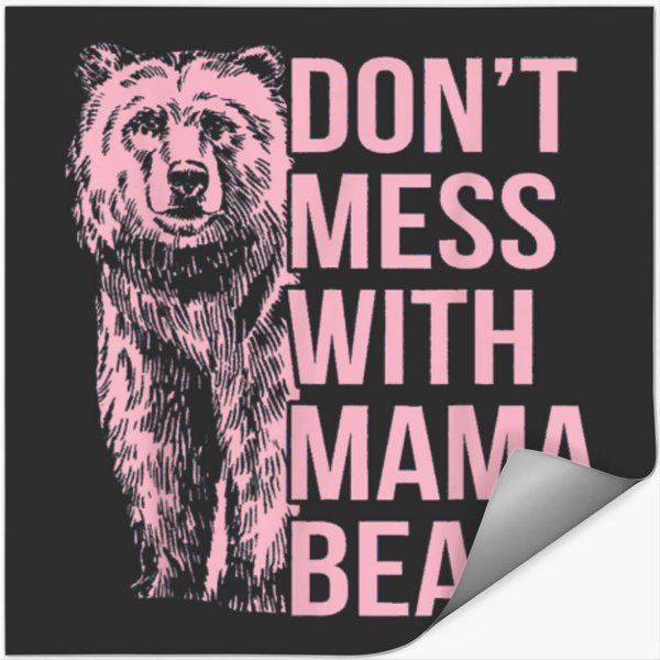 Don_T Mess With Mama Bear Vintage Mom Mommy Mother_S Day Active Stickers-image