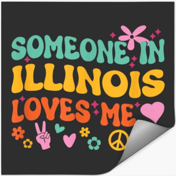 Someone In Illinois Loves Me Stickers-image