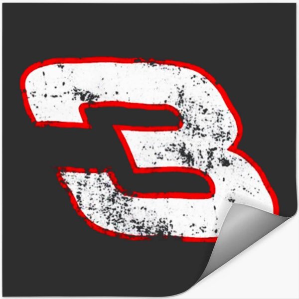 Dale Earnhardt 3 Distressed Stickers-image
