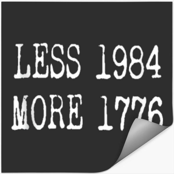Less 1984 More 1776 Tank Top Stickers-image
