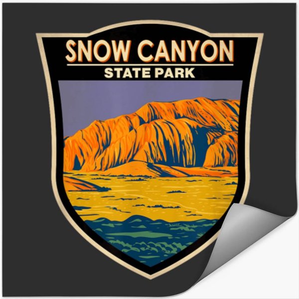 Snow Canyon State Park Utah Badge Stickers-image