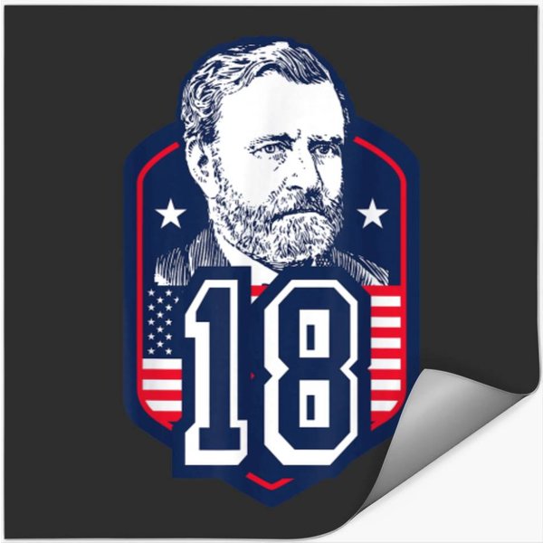 Ulysses S Grant Eighteenth President Jersey Styl Stickers-image