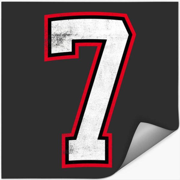 Number Seven 7 Stickers-image