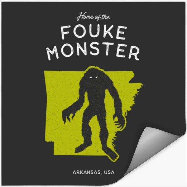 Home Of The Fouke Monster Arkansas Usa Cryptid Stickers-image