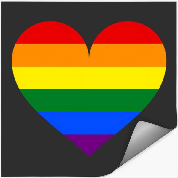 Rainbow Heart Pride Stickers For Lgbtq Support-image